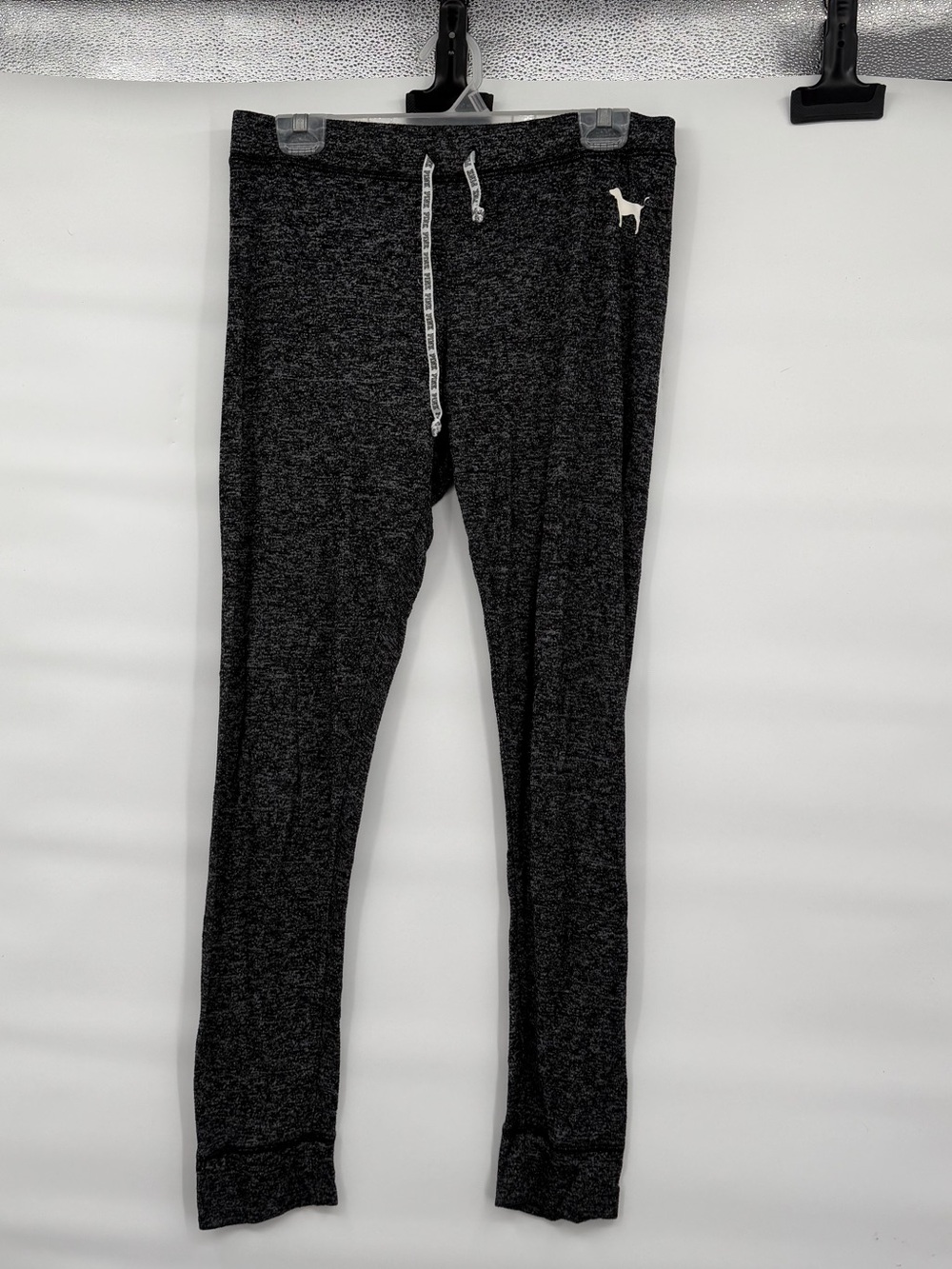 PINK Victoria’s Secret black gray heathered jogger pj pants